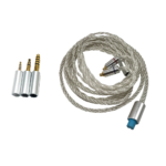 Linz Braided Silver 4 Core MMCX 3-In-1 Upgrade Cable for Sennheiser IE Series In-Ear Monitors