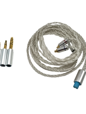 Linz Braided Silver 4 Core MMCX 3-In-1 Upgrade Cable for Sennheiser IE Series In-Ear Monitors