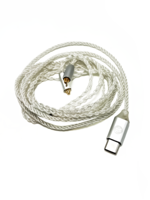 Lyss Braided OFC Silver MMCX to USB-C In-Ear Monitor Upgrade Cable